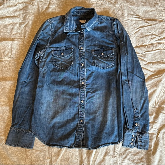 J. Crew Tops - Women’s J. crew Blue Denim Shirt